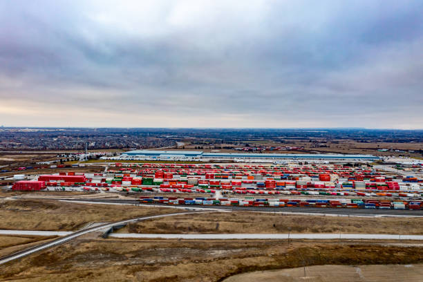 istock Canadian Pacific CPRailway Vaughan Intermodal Terminal in Kleinburg, Canada 1623504238