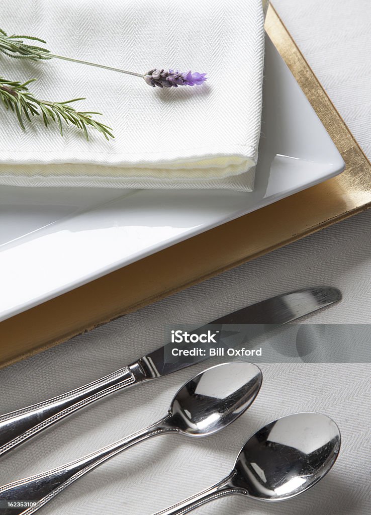 Formal Table Setting Table setting on white cloth Fork Stock Photo Formal Table Setting Table setting on white cloth Fork Stock Photo