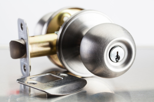Door knob and parts used by a locksmith