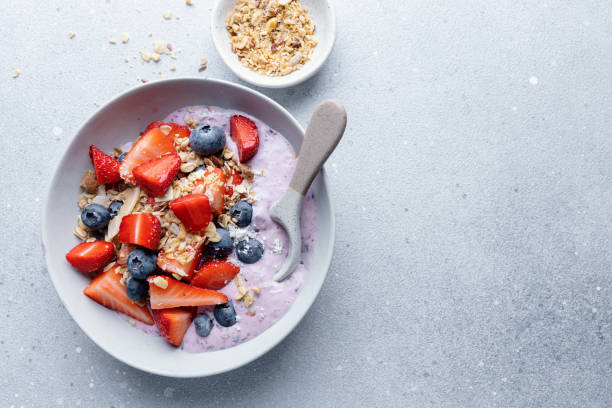 istock Muesli with fruits served in bowl 1623563077