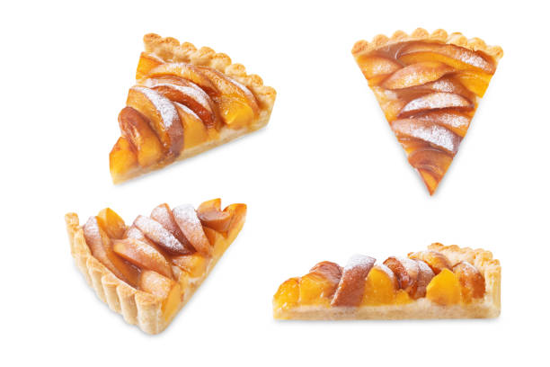istock Apricot tart with sugar sprinkle on a white isolated backgrond 1623589684