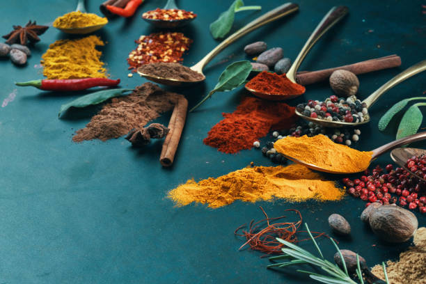 istock Variation of Spices Chili Powder, Cayenne Pepper, Turmeric, Cumin, and Mixed Pepper 1623601111