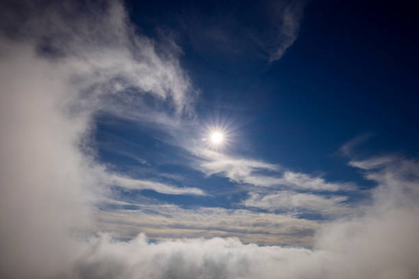 the beautiful tavertet mountain landscape covered in fog, catalunya, spain