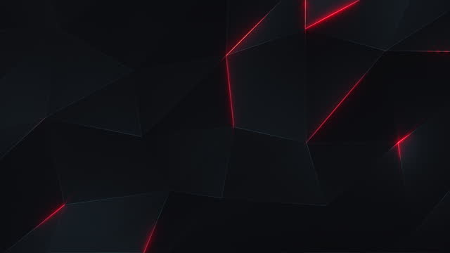 Low Poly Red Neon Light Technology Background