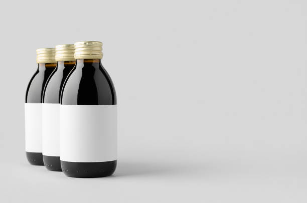 istock Cold brew coffee glass bottle mockup with blank label. 1623645999