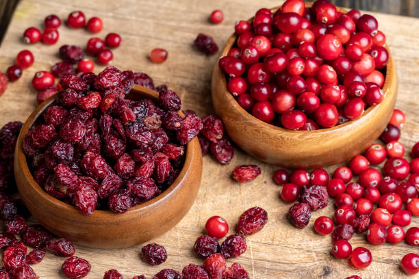 istock Dried red cranberries with sugar syrup 1623806022