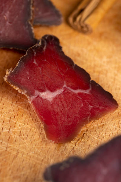 istock dried red beef meat on the kitchen table 1623814212