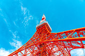 Tokyo tower with blue sky