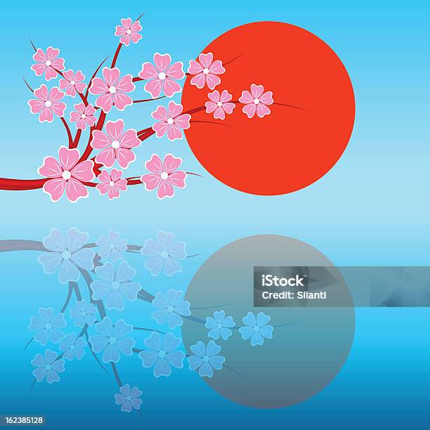 Ilustración de Sakuraday y más Vectores Libres de Derechos de Fondos - Fondos, Japón, Amanecer
