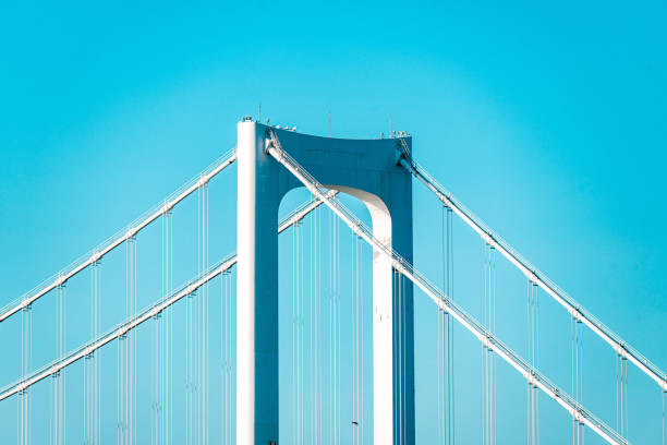 Rainbow Bridge going over Tokyo Bay in Tokyo, Japan