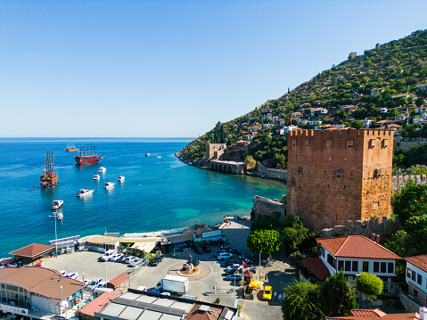 The ancient fortress of Alanya and the Red Tower.