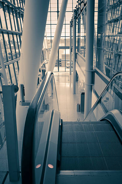 istock Escalator in a new airport terminal 162389536