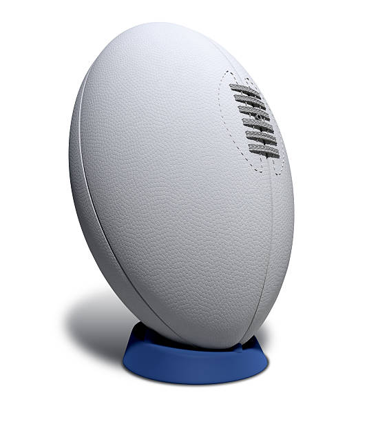 istock Rugby Ball With Laces On A Kicking Tee 162389588