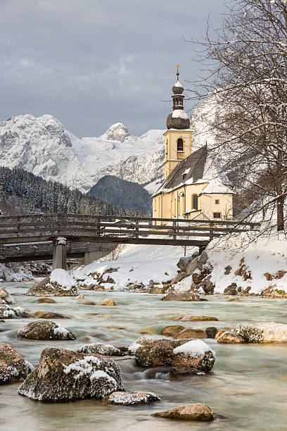 istock Church with German Alps in Ramsau, Bavaria 162389808