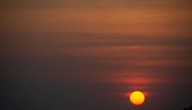 Sunset Over Chobe River stock photo
