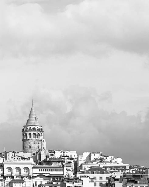 A Mosque Above the Skyline of Istanbul stock photo