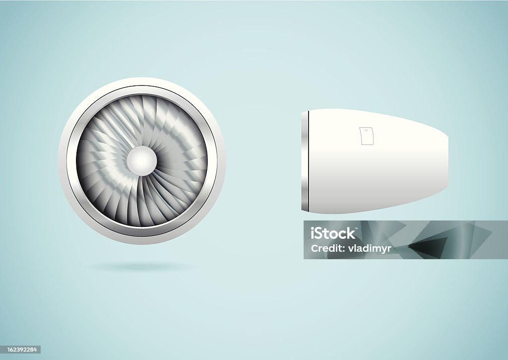 Jet Engine Rendering Futuristic Jet Engine Rendering On Blue Background Stock Illustration ...