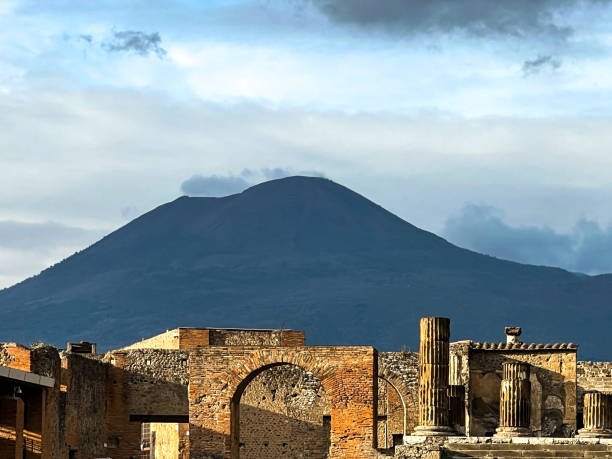 istock Ruins With Mountain And Clouds In The Background 1623924864