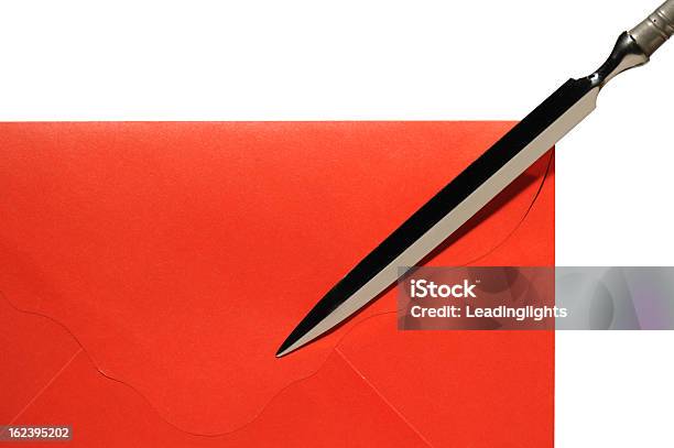 Red Letter And Paper Knife Stock Photo - Download Image Now - Bottle Opener, Envelope, Blade