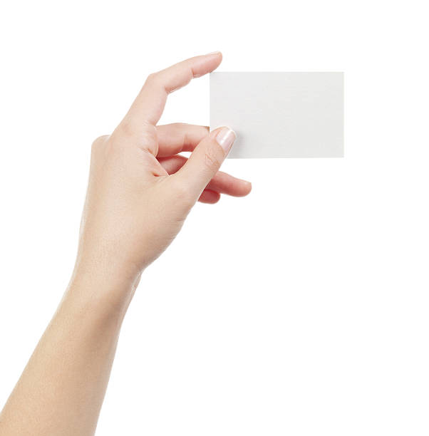 istock Woman Hand holding an empty business card 162397270