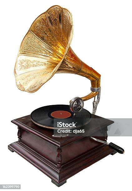 Gramofone - Fotografias de stock e mais imagens de Gramofone - Gramofone, Gira-Disco, Antiguidade