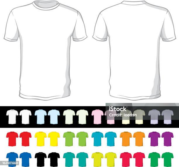 Calções Em Branco De Uma Cor Diferente - Arte vetorial de stock e mais imagens de Branco - Branco, Camisas, Composição