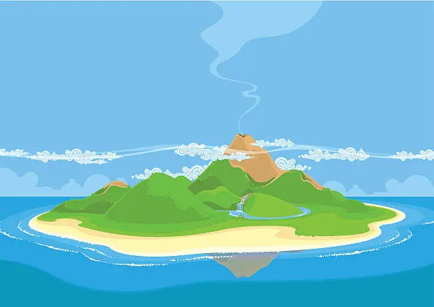 Vector illustration of Island