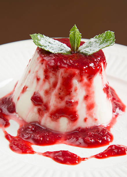 istock Panna Cotta with fresh strawberry jam 162404178