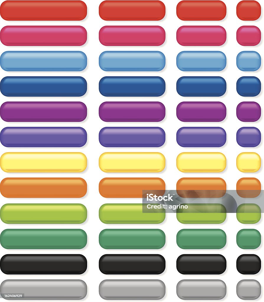 Rectangular 3d Button Rectangular 3d Buttons Stock Illustration - Download Image Now - Push ...