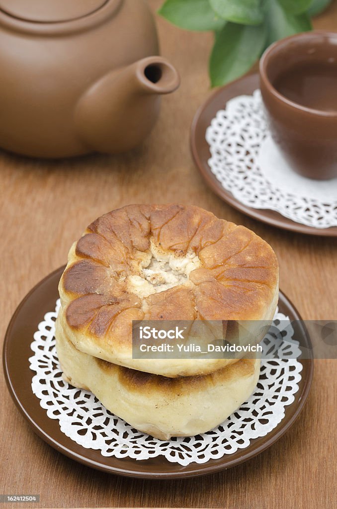 homemade open meat pies (belyashi) homemade open meat pies (belyashi) on a plate Bakery Stock Photo