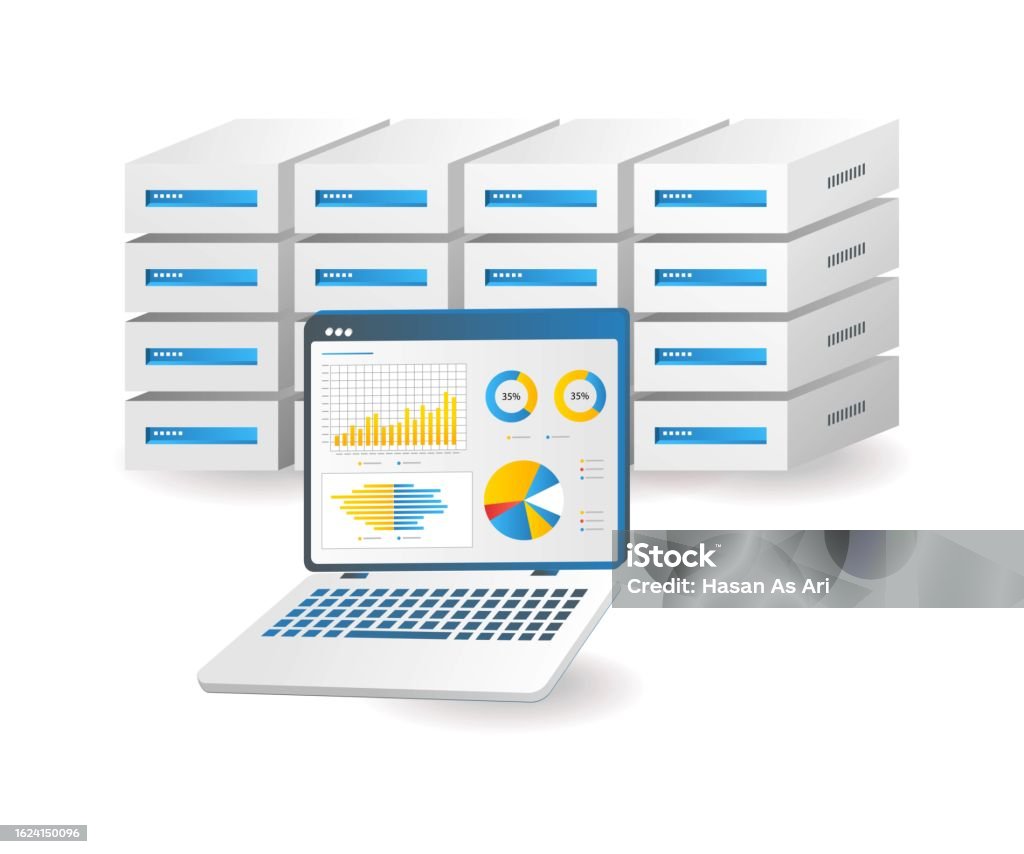 Analysis Computer Server Database Stock Illustration - Download Image ...