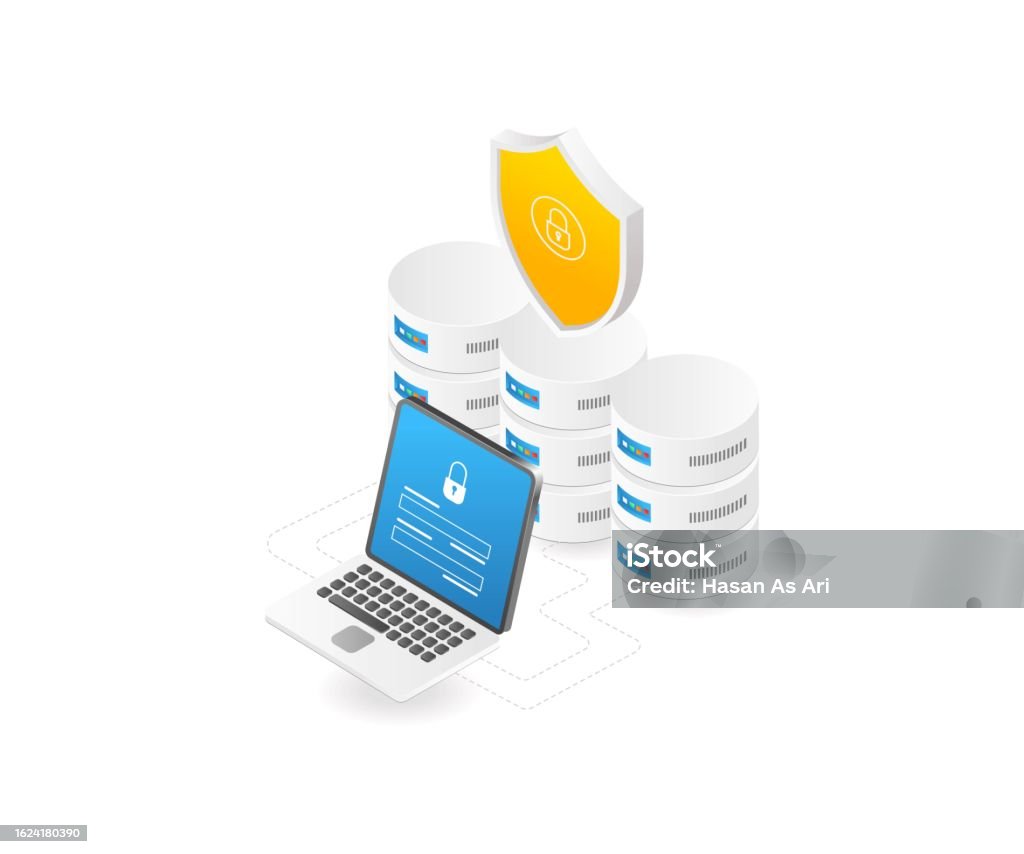Secure Computer Database Database Security Passwords Stock Illustration - Download Image Now ...