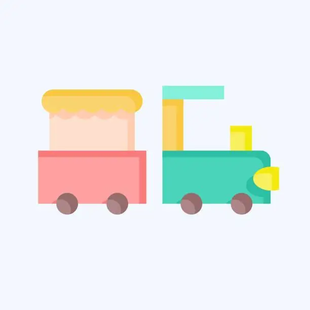 Vector illustration of Icon Train. related to Amusement Park symbol. flat style. simple design editable. simple illustration