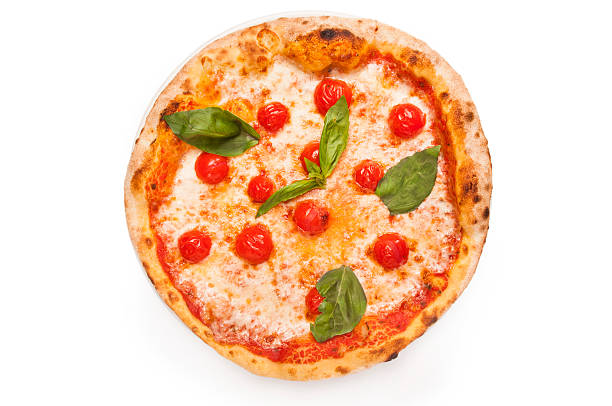 istock Fresh margarita pizza from the top. 162420574