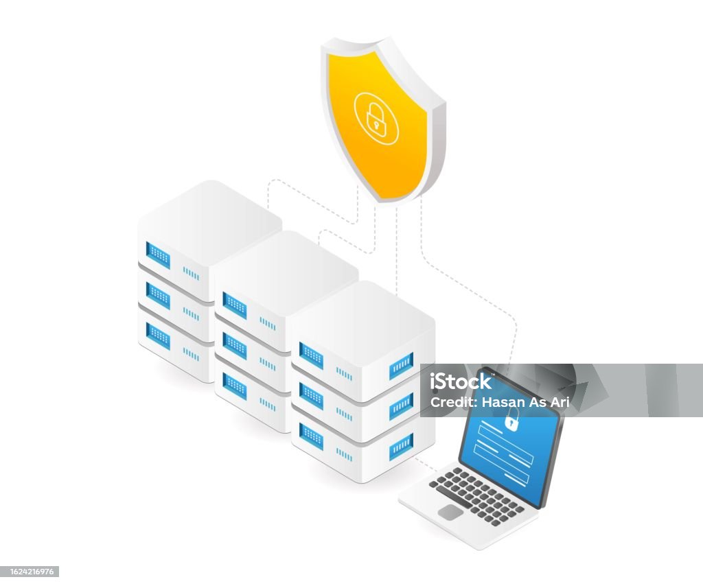 Data Security Computer Network Server Data Security Computer Network Stock Illustration - Download ...