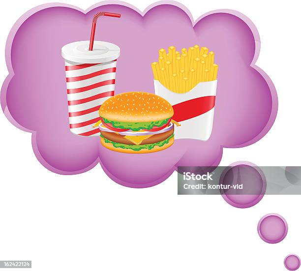 Conceito De Sonho De Uma Alimentos Em Nuvem Ilustração Vetorial - Arte vetorial de stock e mais imagens de Almoço