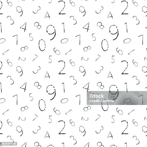 Subtle Numbers Background Simple Monochrome Wallpaper And Background With Scattered Numbers ...