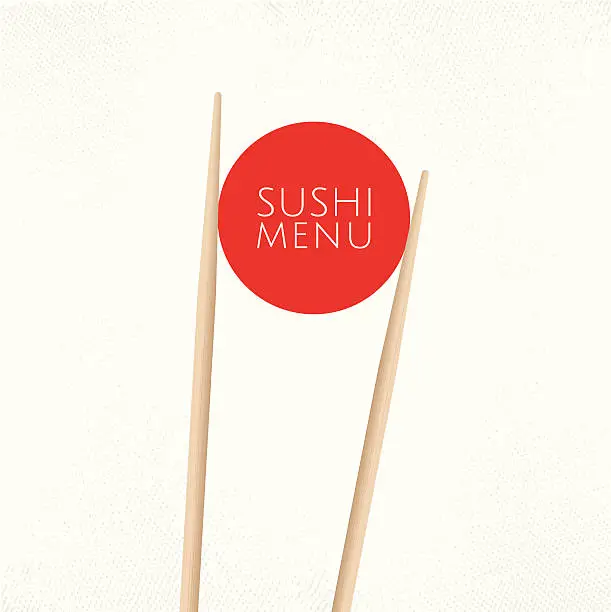 Vector illustration of Sushi menu cover template