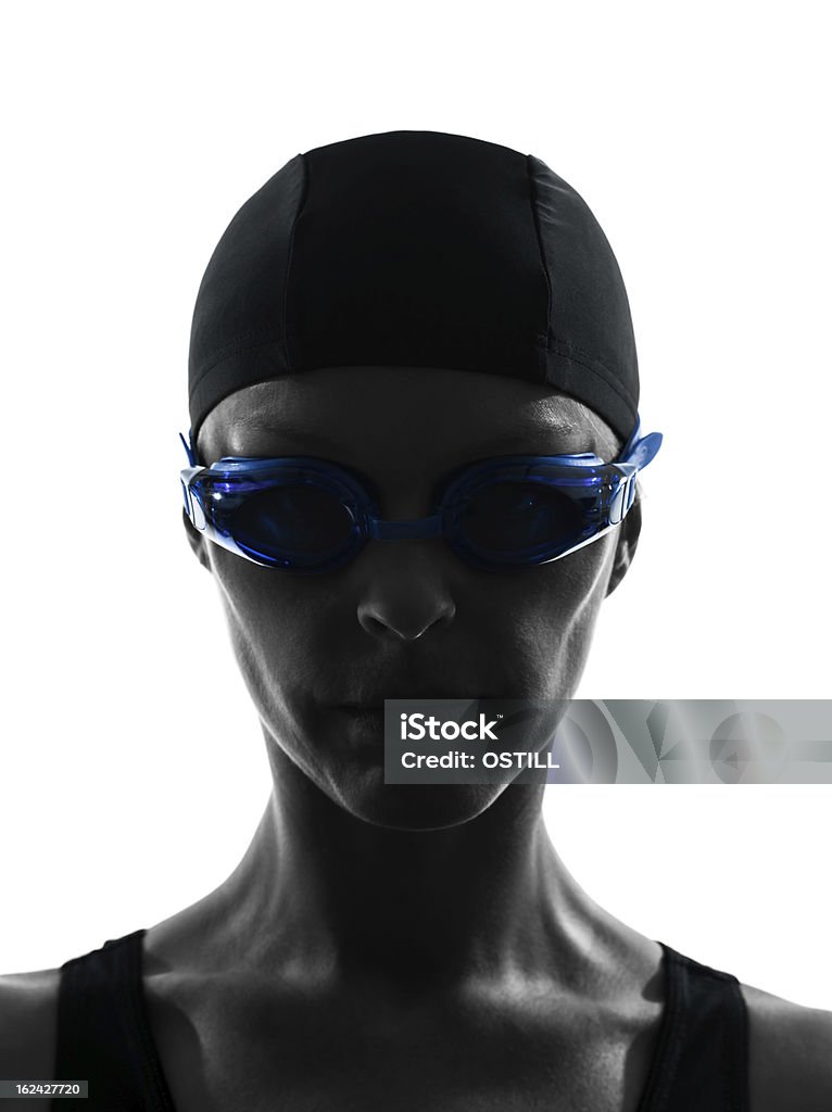 Compétition de natation portrait de femme silhouette - Photo de Adulte libre de droits