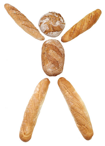 男性のコンセプトのパン - oat bagel ストックフォトと画像