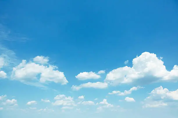 Blue sky background with white clouds