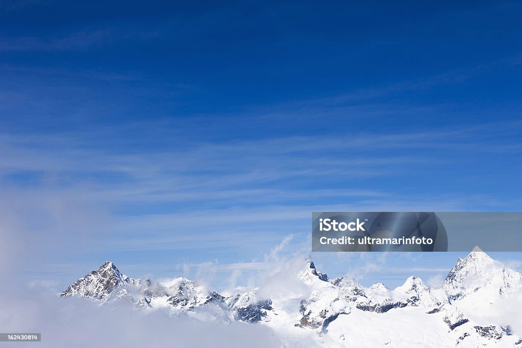 High mountain verschneite Landschaft - Lizenzfrei Alpen Stock-Foto