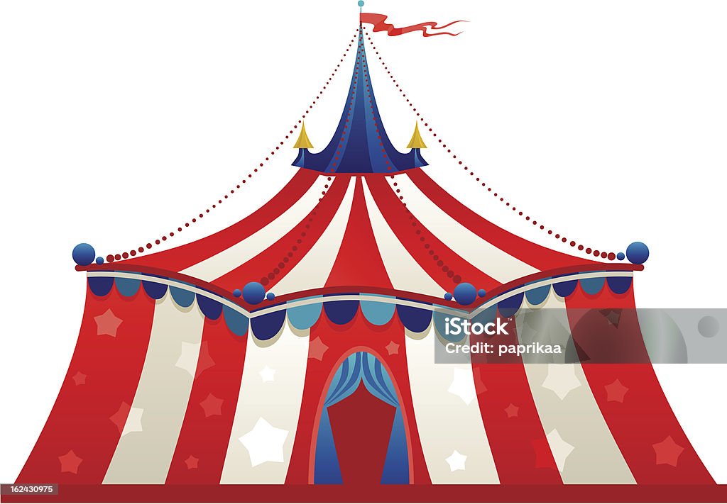 Tendone di circo Tenda - arte vettoriale royalty-free di A forma di stella