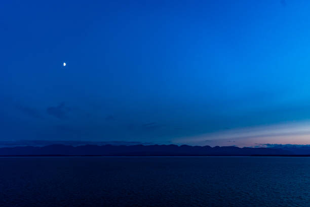 The view of Burrard Inlet, West Vancouver, Canada.