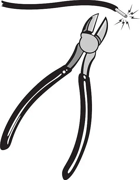 Vector illustration of Wire Cutters
