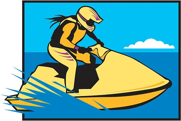 Vector illustration of Jet Ski