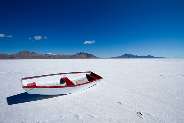 Lost Boat in Bonneville stock photo