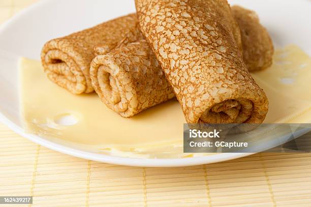 Russian Crepes With Cheese Stock Photo - Download Image Now - Baked, Blini, Breakfast