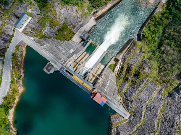 istock Hydropower dam aerial photography 1624413551