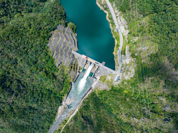 istock Hydropower dam aerial photography 1624413782